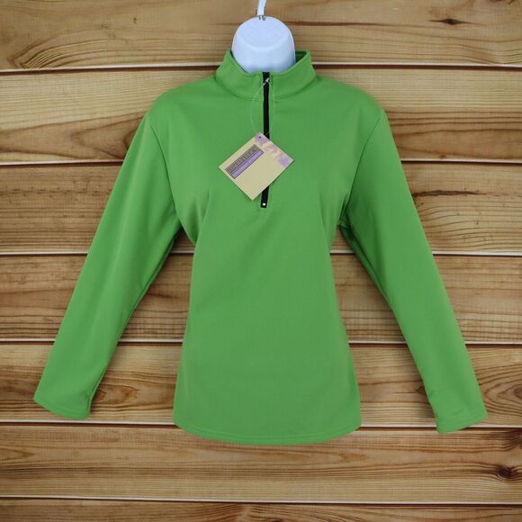 Forrester's 1/4 Zip Activewear Jacket Womens Sz M Green‎ Windproof Outerwear NWT - Picture 1 of 9